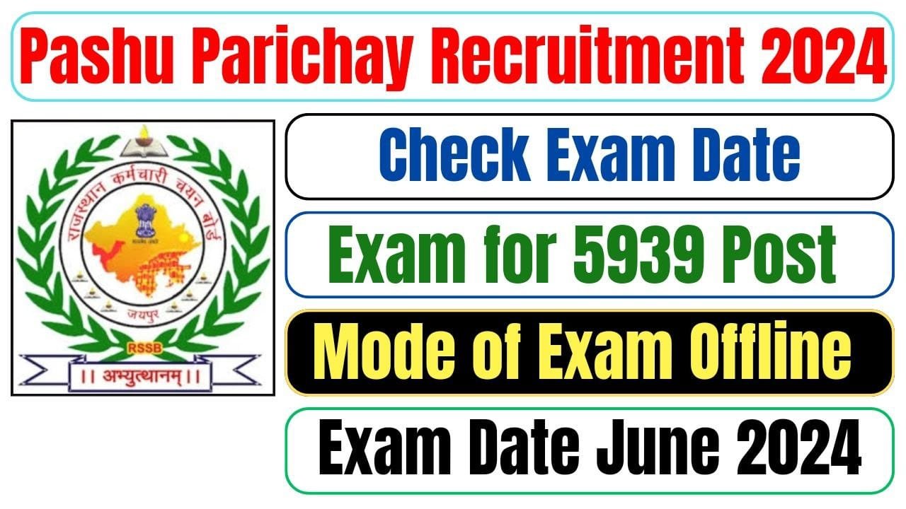 Pashu Parichay Recruitment 2024 Check Exam Date