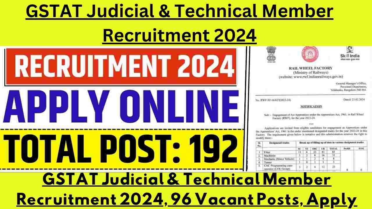GSTAT Judicial & Technical Member Recruitment 2024