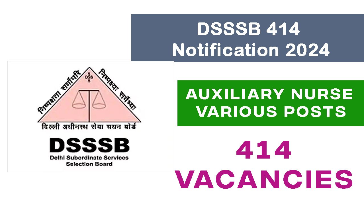 DSSSB 414 Notification 2024