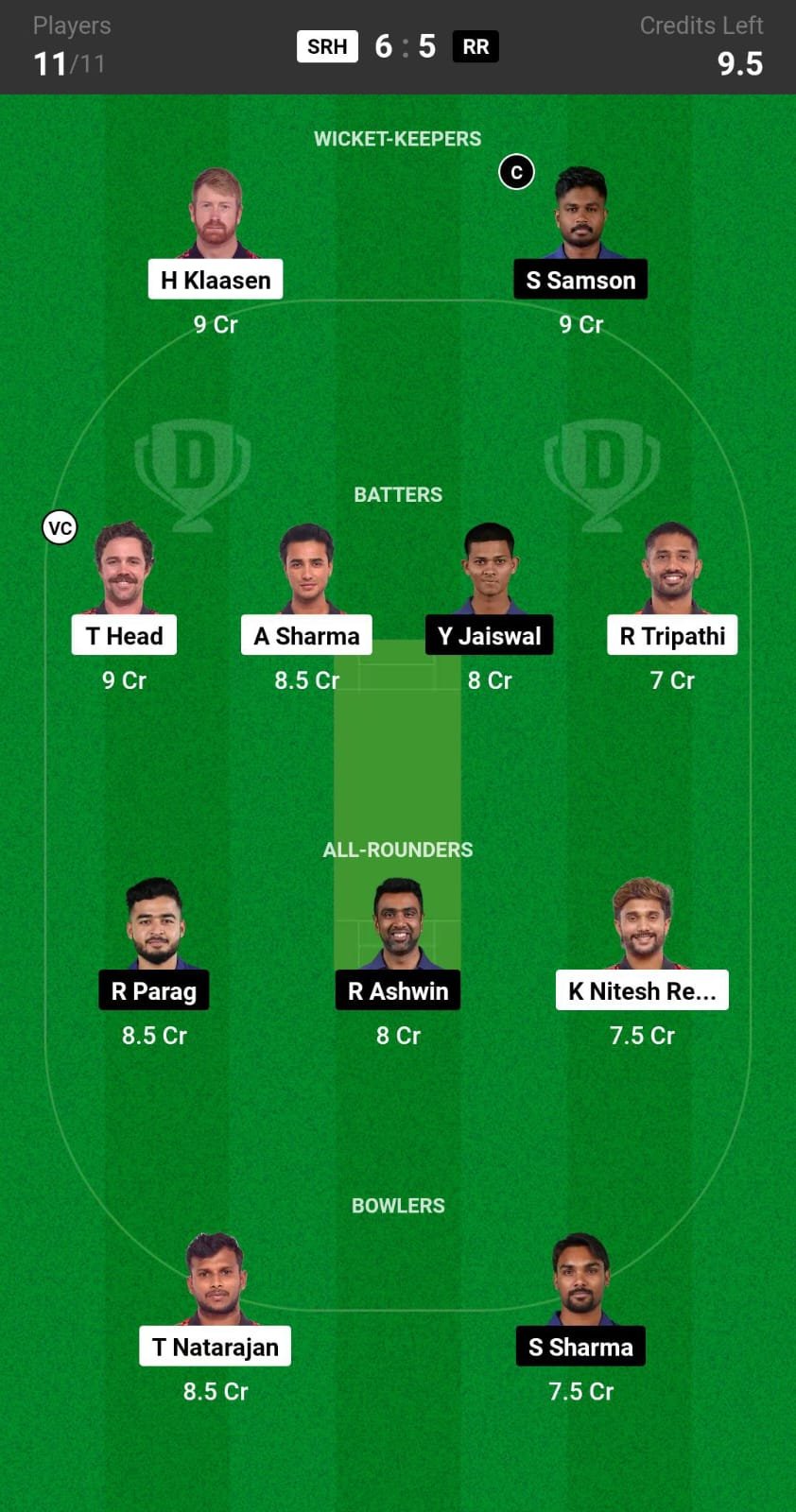 SRH vs RR Dream11 Prediction, Playing XI and Fantasy Tips - Haryana TET