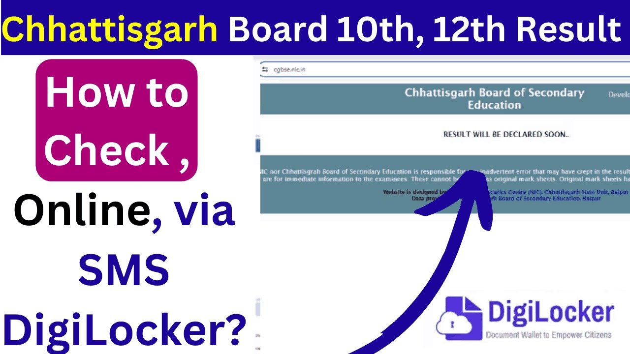 Chhattisgarh Board 10th, 12th Result 2024