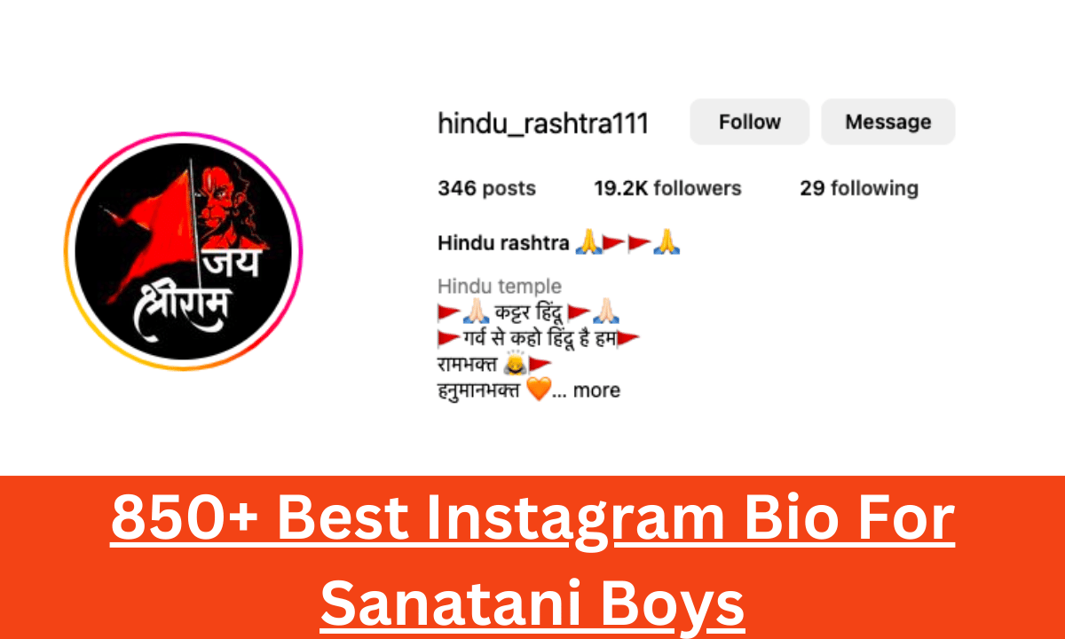 850+ Best Instagram Bio For Sanatani Boys