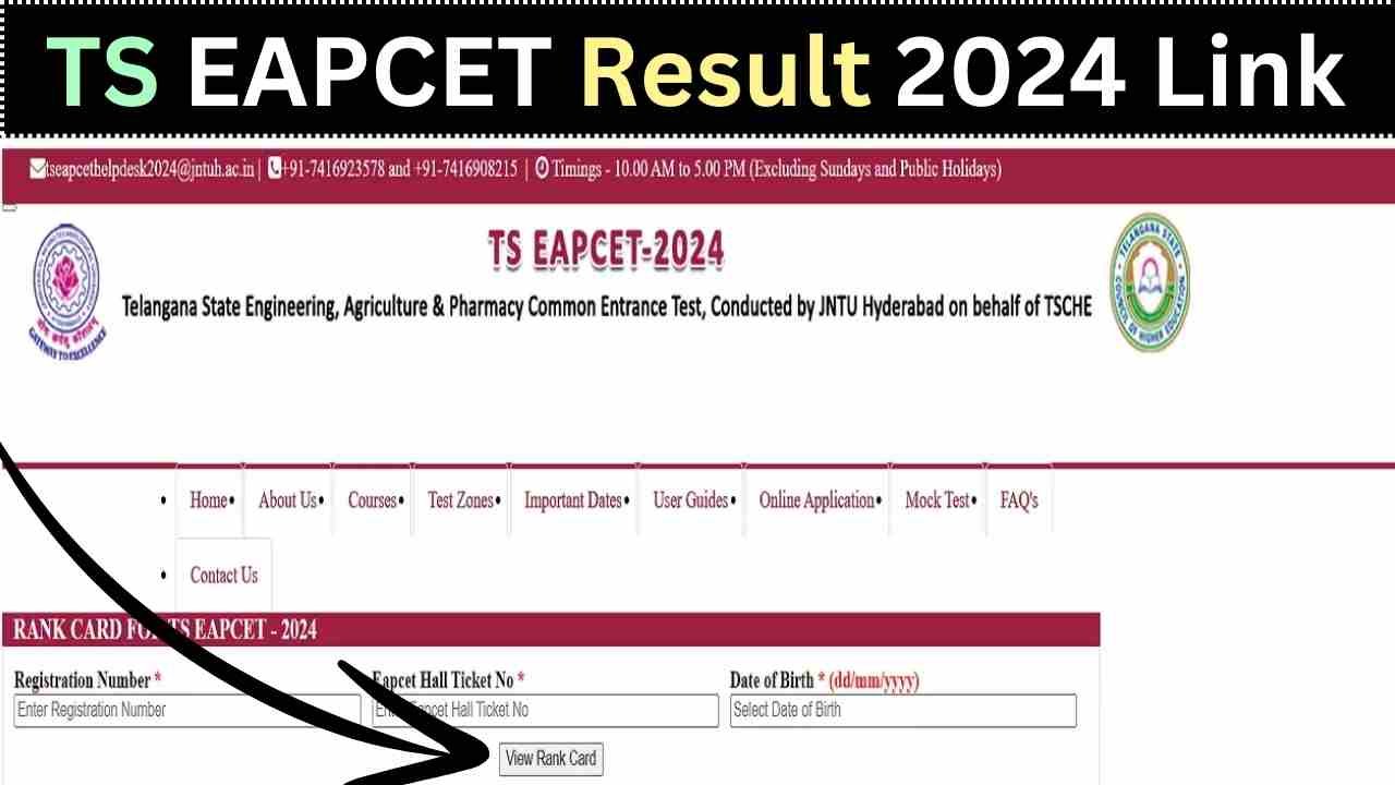 TS EAPCET Result 2024 Link