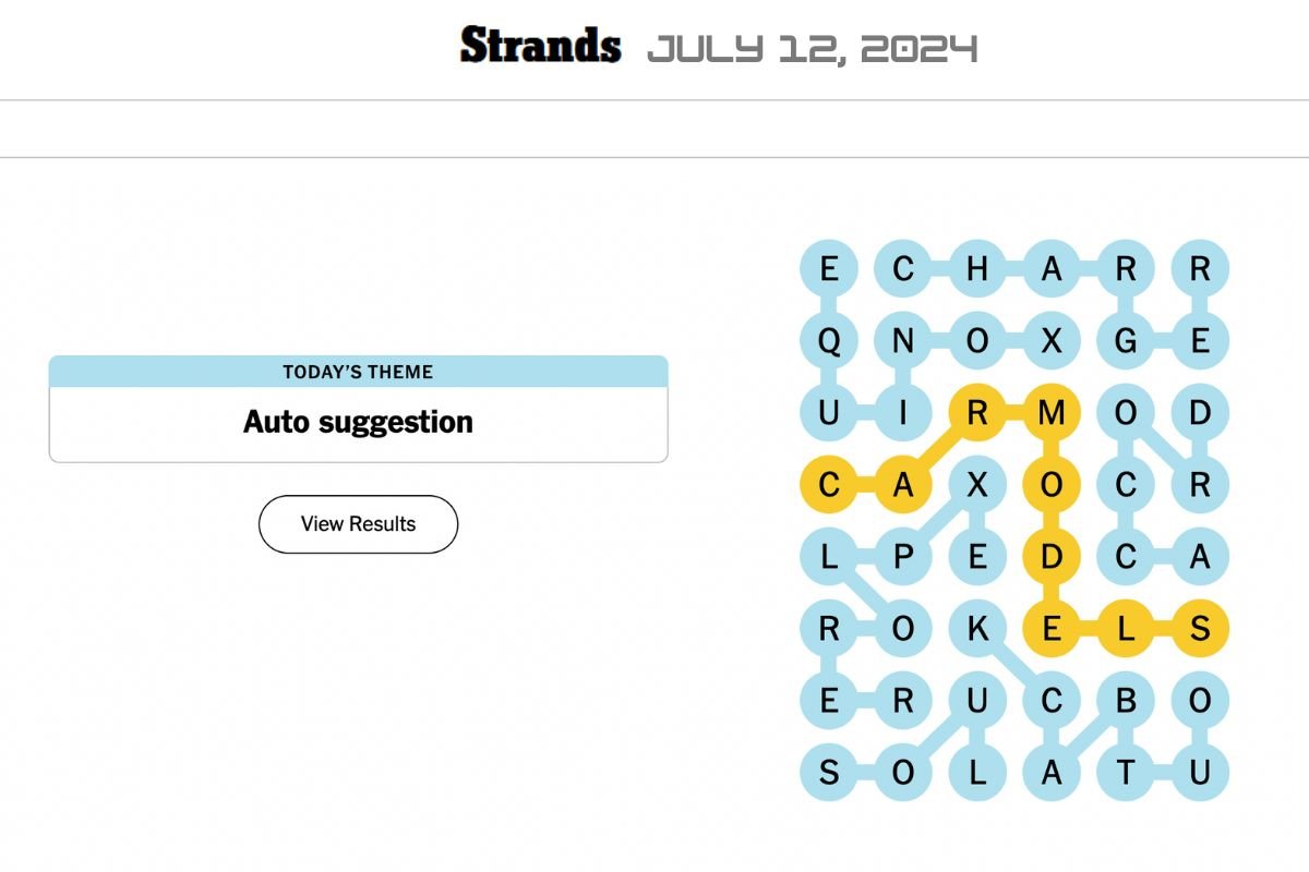 NYT Strands July 12, 2024